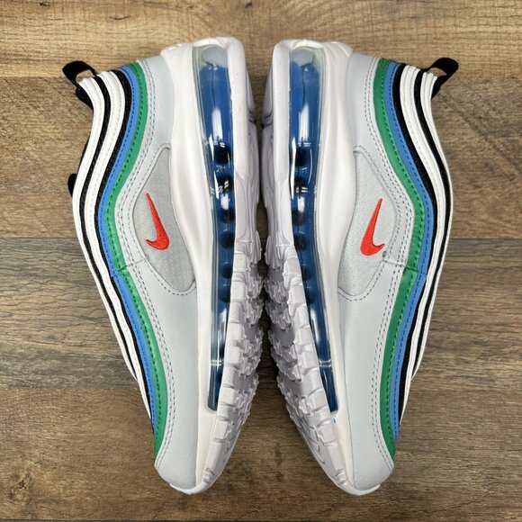 Nike Air Max 97 GS Pure Platinum Light Crimson Size 4Y Size 5.5 Womens Sneakers - Picture 8 of 9